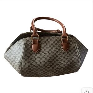 Elegant Beige and Brown Satchel